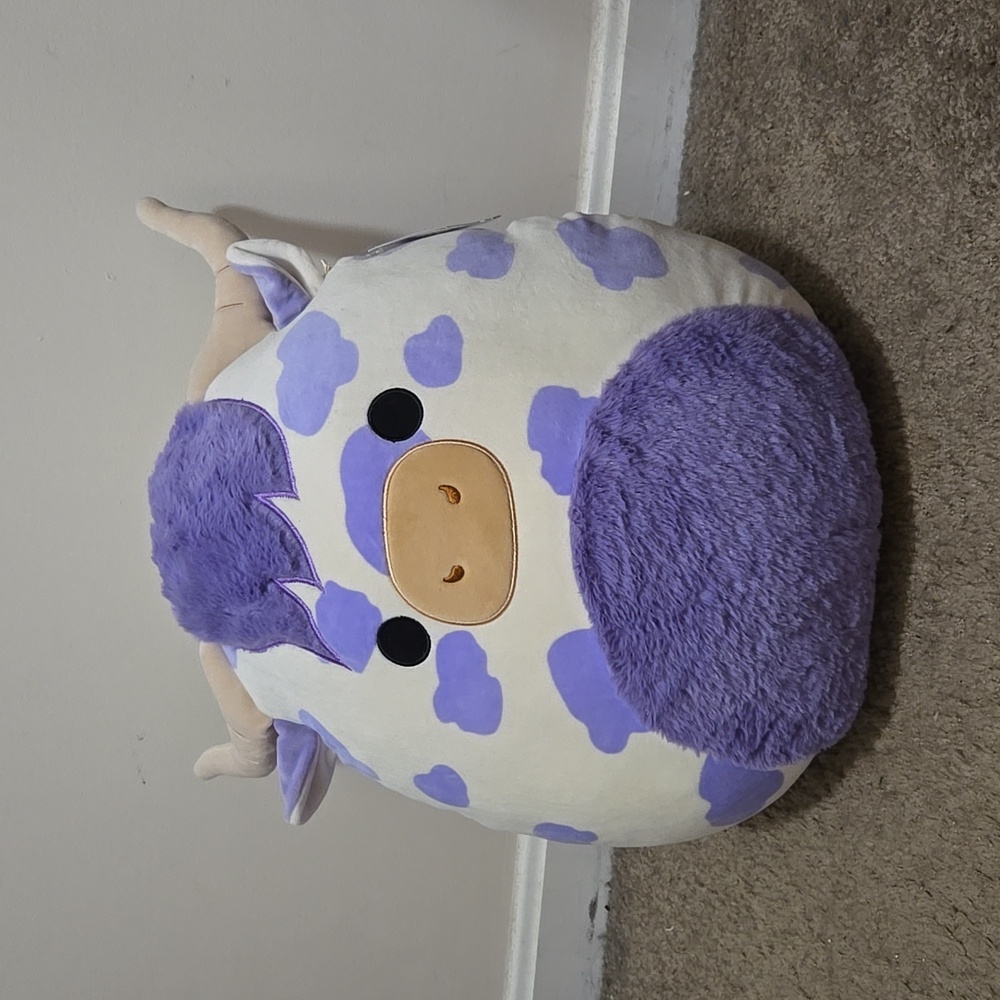 NWT Squishmallows 16" Conway The Purple Spotted Highland Cow